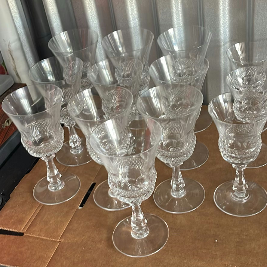 Crystal Glasses Granada By Val St Lambert - image 4 of 13