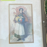Original Local Floral Painting Signed Leeds And Older Print Of A Woman Signed W.A.S - thumbnail 3 of 12
