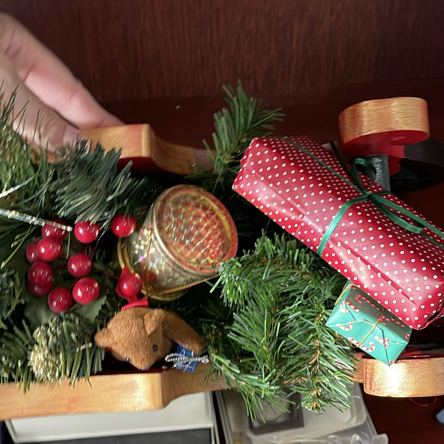 Waterford Christmas Ornaments And Handmade Sleigh - image 21 of 22