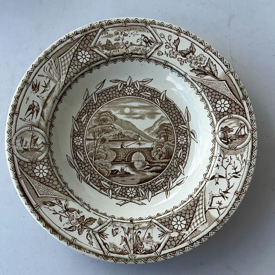 Antique Transferware and Antique Game Pie Dish - image 13 of 25