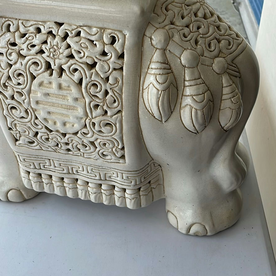 Vintage Large Elephant Plant Stand - image 2 of 11