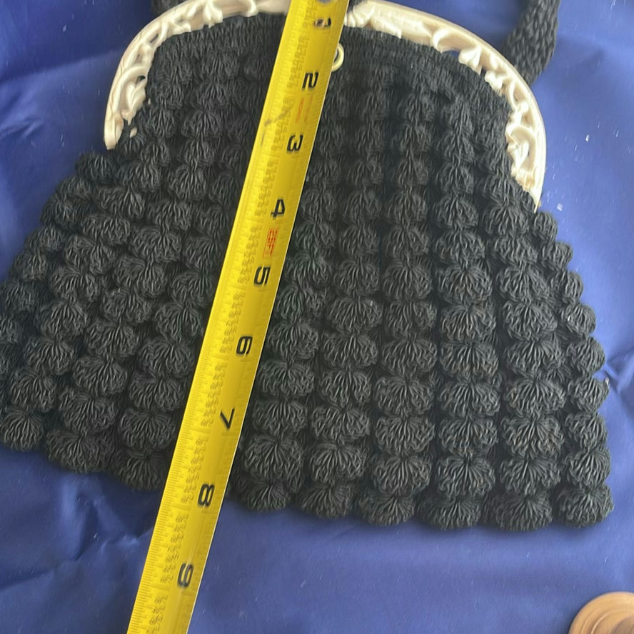 Vintage 1930's Crocheted Evening Bag, Handpainted Vases and More - image 13 of 15