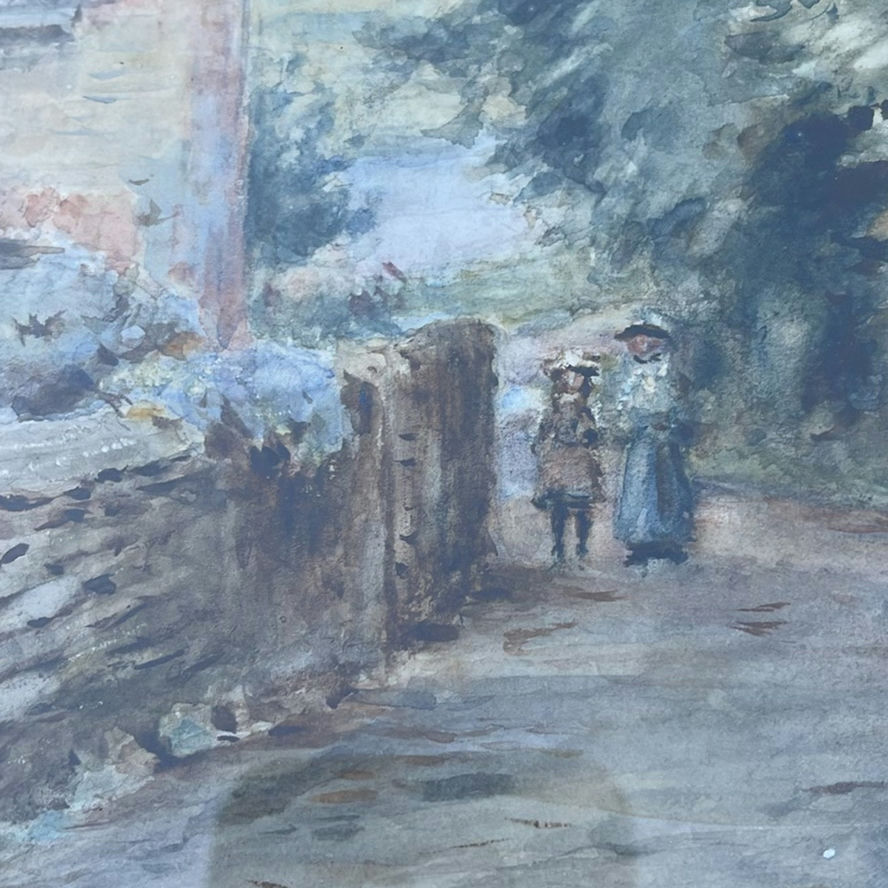 Henry James Sage – Companion Pair of Surrey Watercolors, Ferry Path, St Catherine’s, Guildford And Cats In A Boat by Louis Wain - image 6 of 20