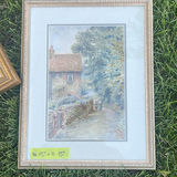 Henry James Sage – Companion Pair of Surrey Watercolors, Ferry Path, St Catherine’s, Guildford And Cats In A Boat by Louis Wain - thumbnail 3 of 20