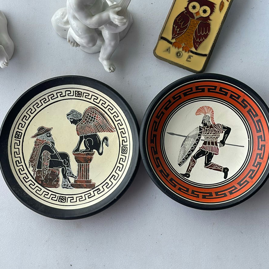 Porcelain Cherubs, Greek Plates, Wedgwood Pewter Vase and More - image 7 of 32