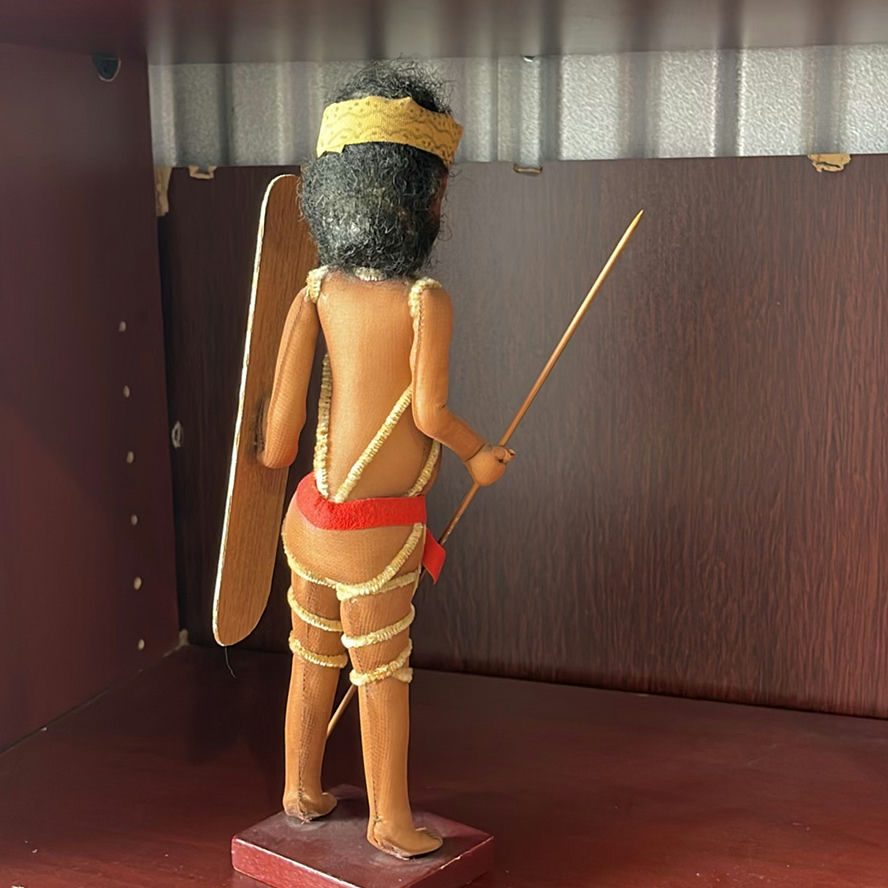 Iroquois Corn Husk Doll, Inuit Tea Cozy and Indigenous Tribal Figure - image 4 of 14