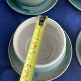 Pottery including small Blue Teapot and Soup Bowls with Underplates - thumbnail 18 of 18