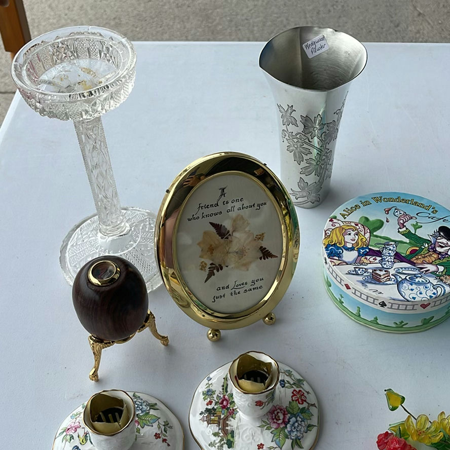 Porcelain Cherubs, Greek Plates, Wedgwood Pewter Vase and More - image 2 of 32