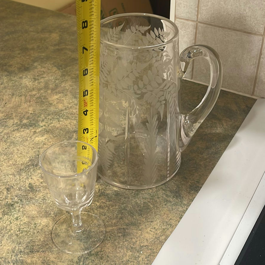 Vintage Etched Fern Patterned Glassware - image 13 of 13