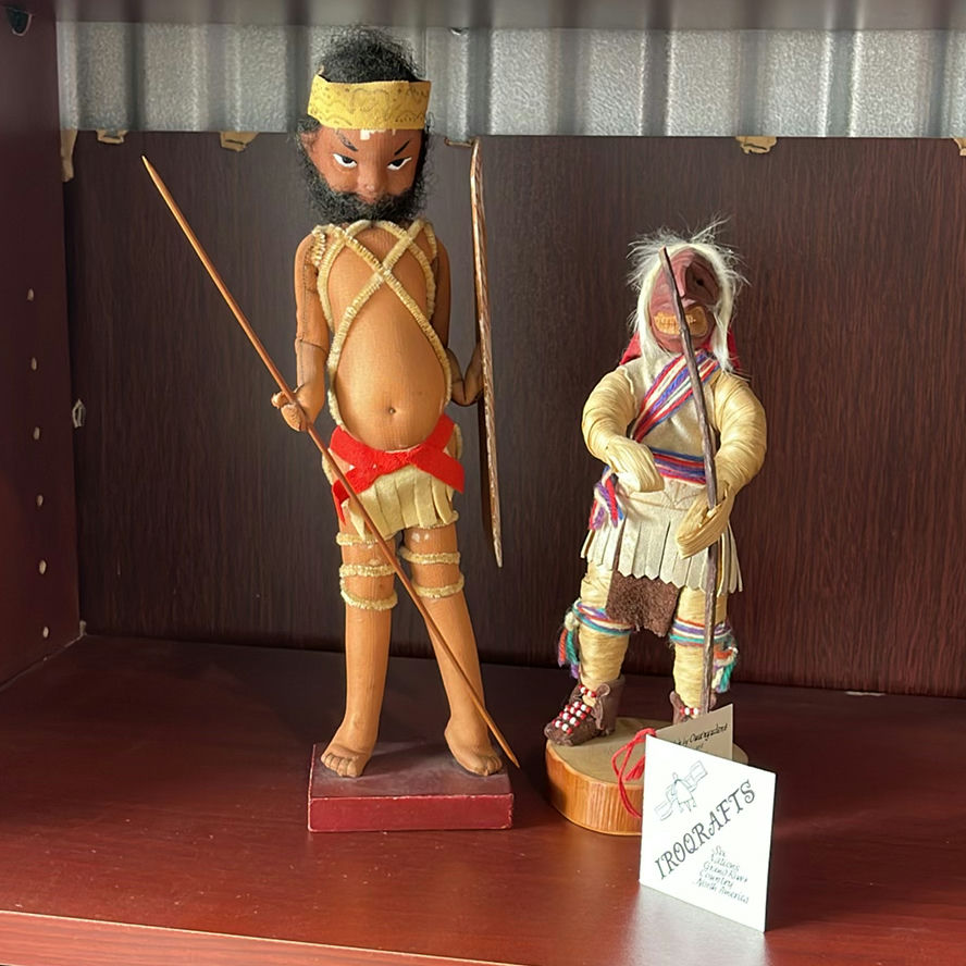 Iroquois Corn Husk Doll, Inuit Tea Cozy and Indigenous Tribal Figure - image 1 of 14