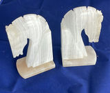 Vintage Onyx Marble Horse Head Bookends - thumbnail 1 of 6