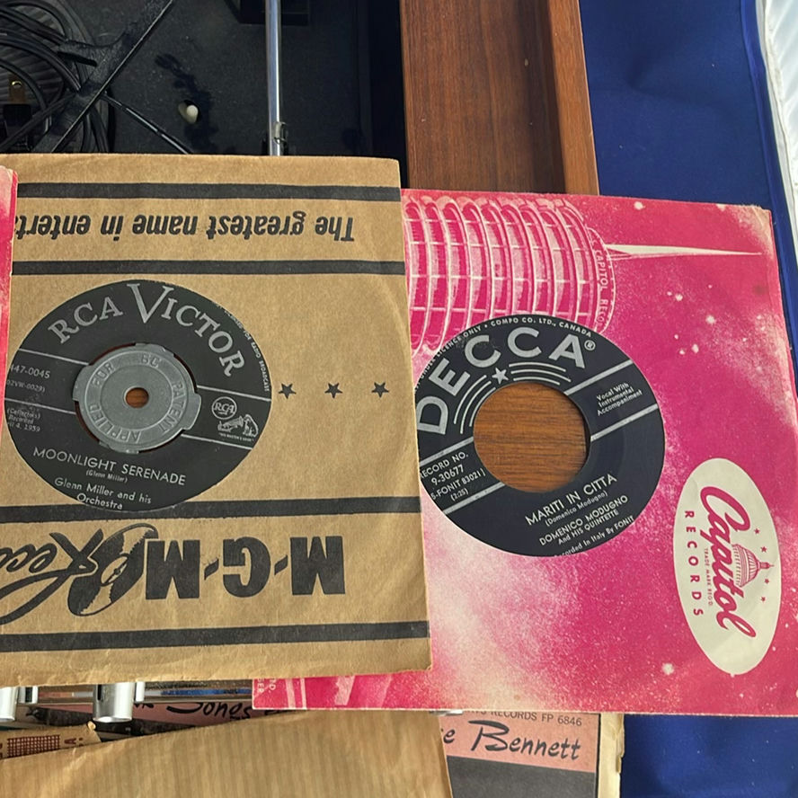 Panasonic Record Player/AM FM Radio, Speakers, Records - image 8 of 19