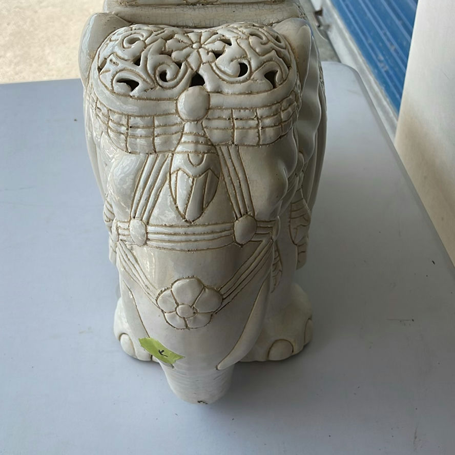 Vintage Large Elephant Plant Stand - image 5 of 11