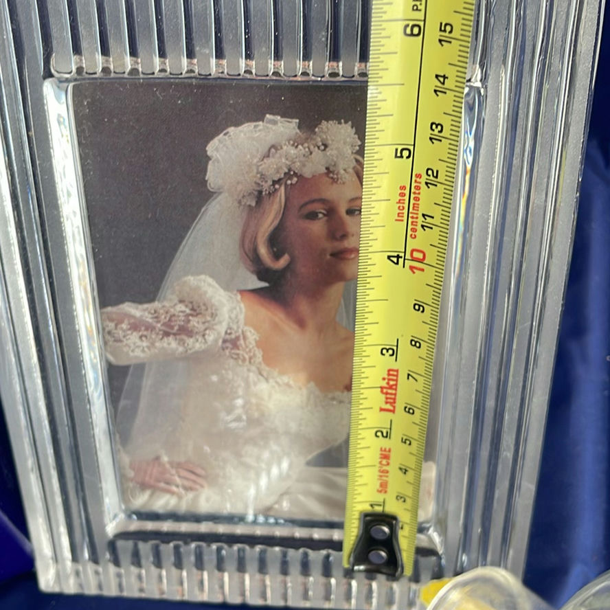 Helen Millard Glass Paperweight, Royal Doulton Crystal Trinket Box, Oil and Vinegar holder and Crystal Frame - image 3 of 13