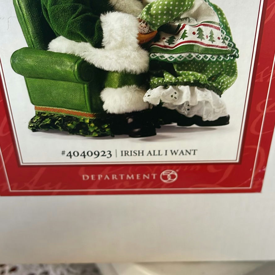 Dept 56 Irish All I Want and House and Evergreen Tree and Musical Wooden Box - image 4 of 15