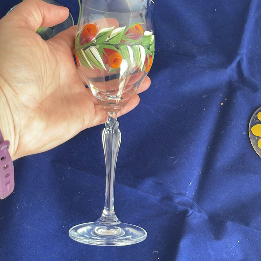 Hand Painted Wine Glasses - image 7 of 10
