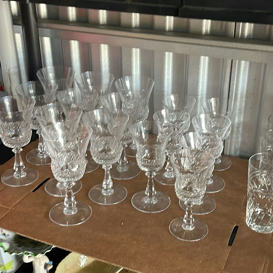 Crystal Glasses Granada By Val St Lambert - image 1 of 13