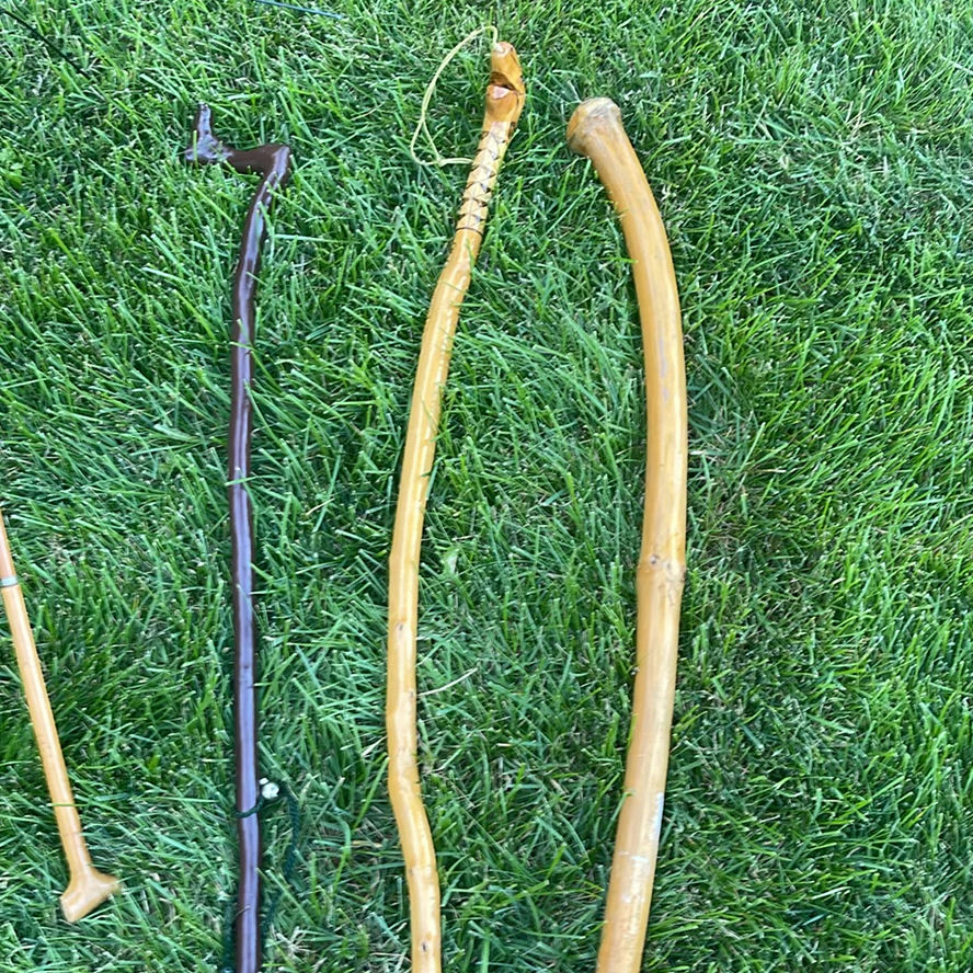Antique Parasol Frame and 3 Vintage Canes  - image 4 of 12