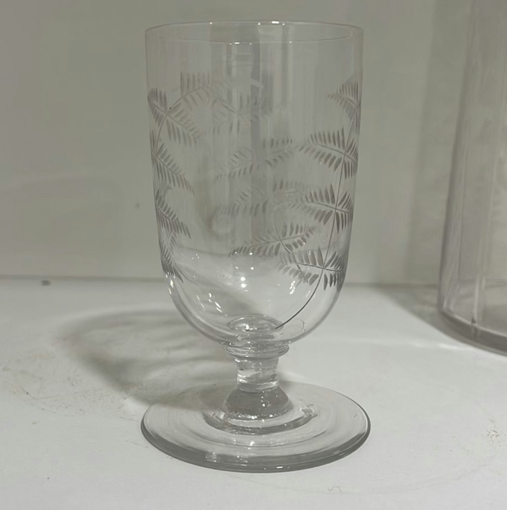 Vintage Etched Fern Patterned Glassware  - image 7 of 13