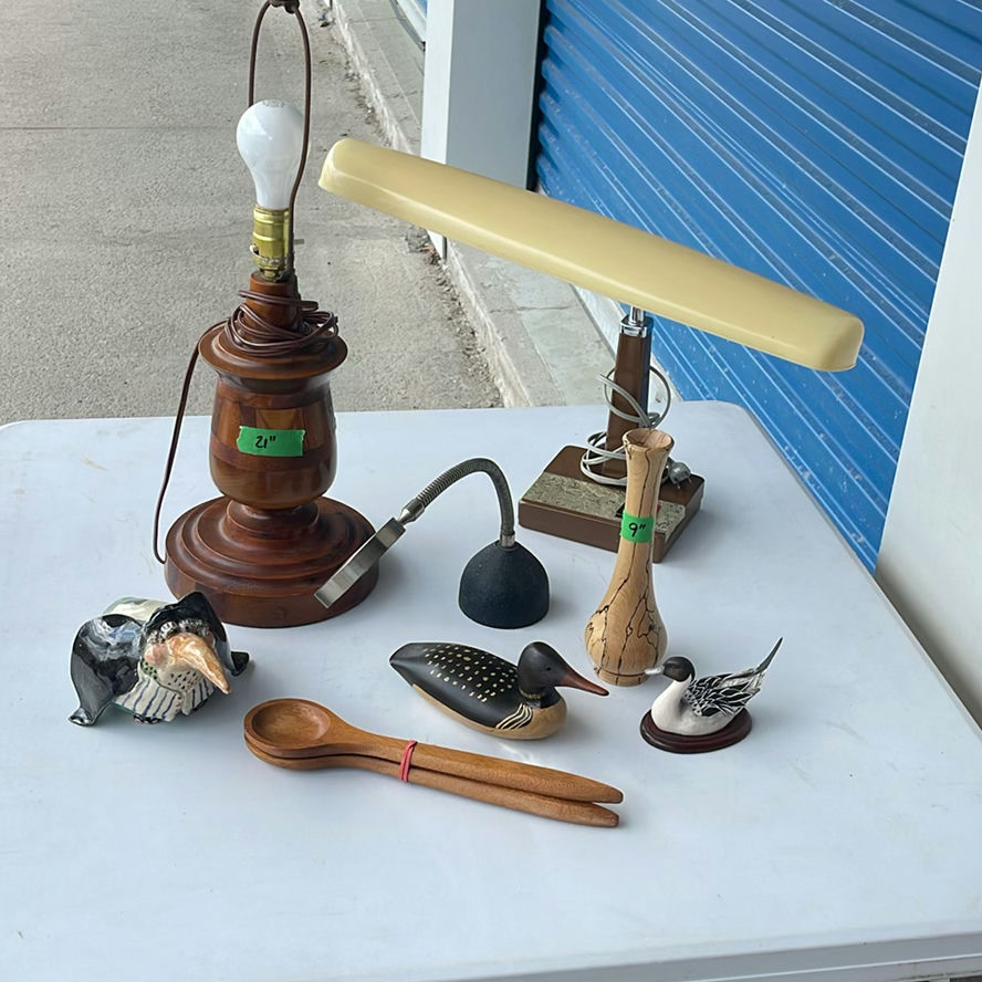 Ducks, Wooden Vase, Wooden Lamp, Vintage Desk Lamp and more - image 1 of 19