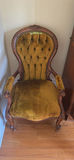Antique Victorian Style Velvet Armchair - thumbnail 1 of 8