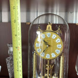 Heirloom Mantle Clock, Crystal Candleholders, Vase - thumbnail 2 of 12