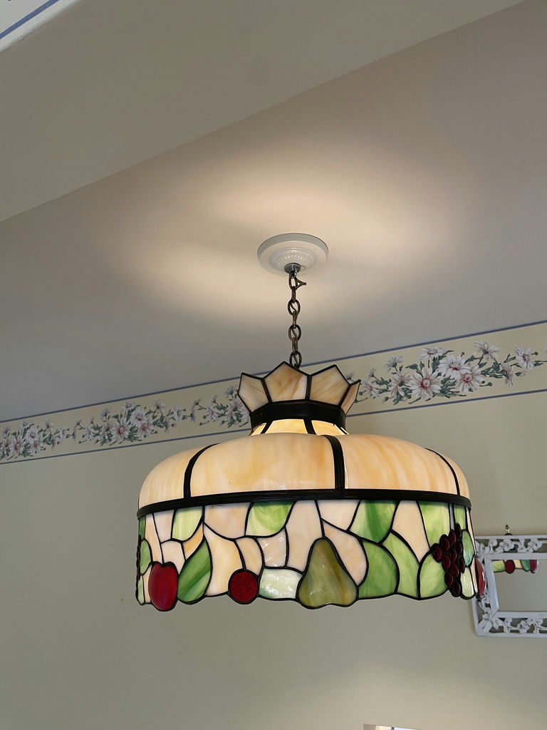 Tiffany Style Fruit Motif Hanging Light Fixture - image 10 of 10