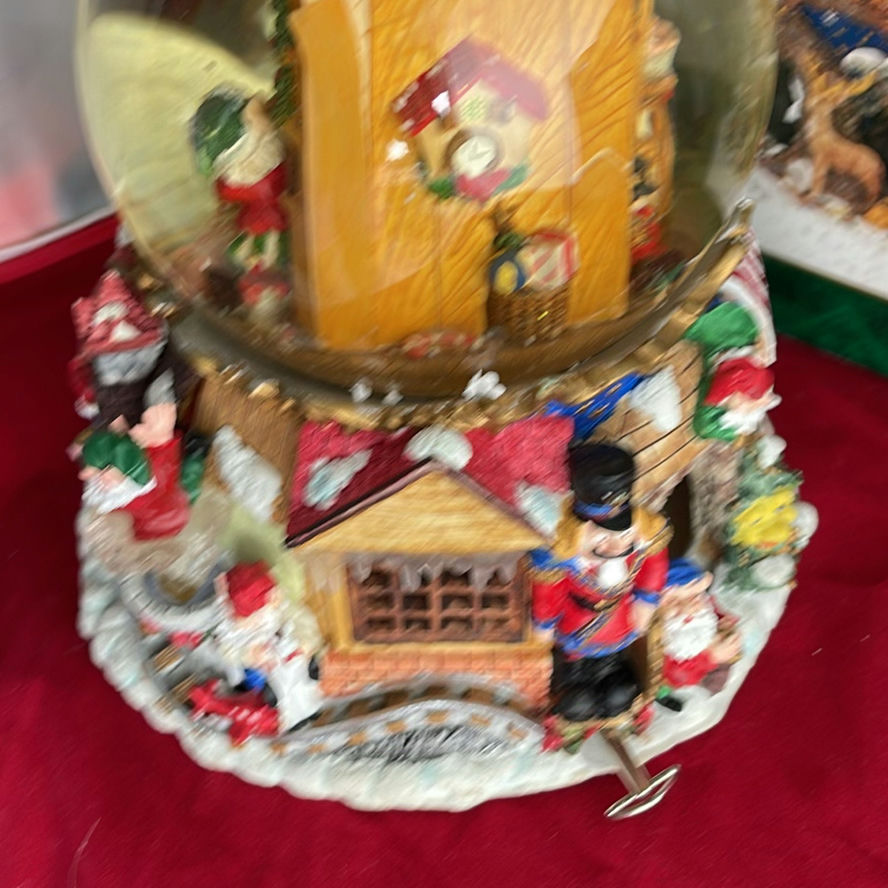 Santa Globe and Dept 56 Santa White Porcelain Santa - image 7 of 7