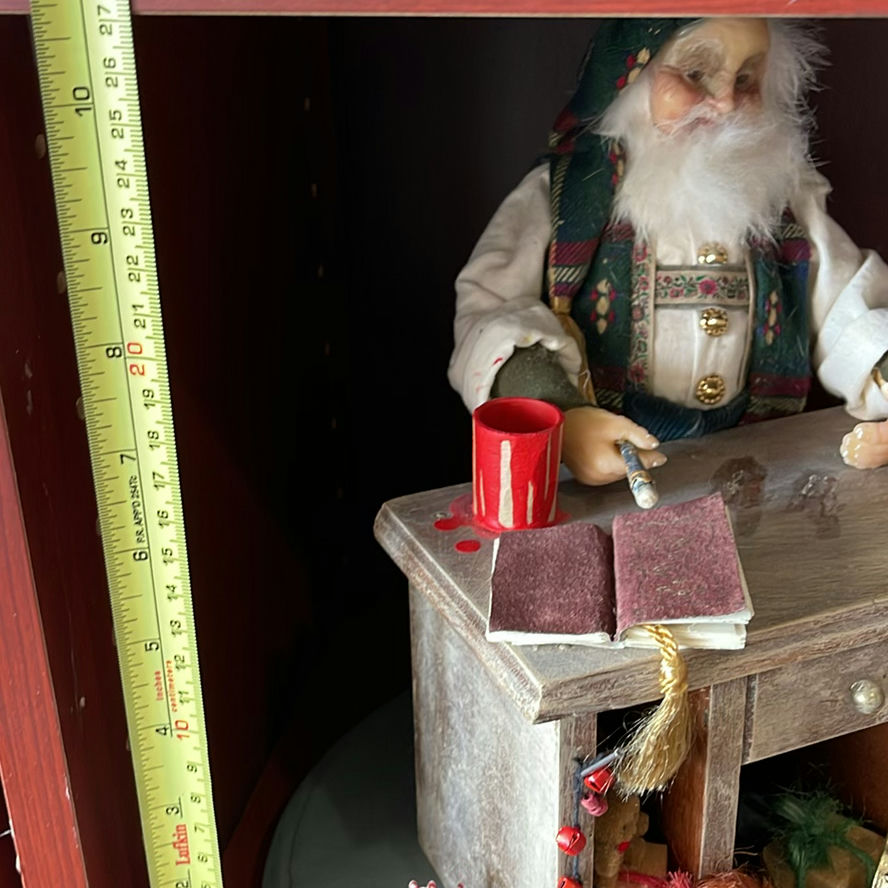Handmade Santa in Canoe, Santa at Desk and on Wood - image 8 of 16
