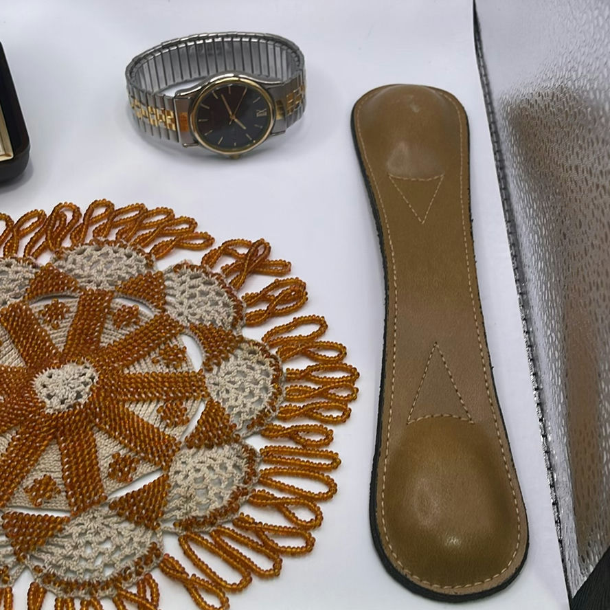 Vintage Beaded Art, Westclox Portable Alarm Clock, Citizen Men's Watch and more - image 3 of 10