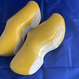 Vintage Yellow Wooden Dutch Shoes Clogs - thumbnail 4 of 5