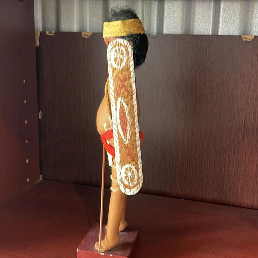 Iroquois Corn Husk Doll, Inuit Tea Cozy and Indigenous Tribal Figure - image 3 of 14