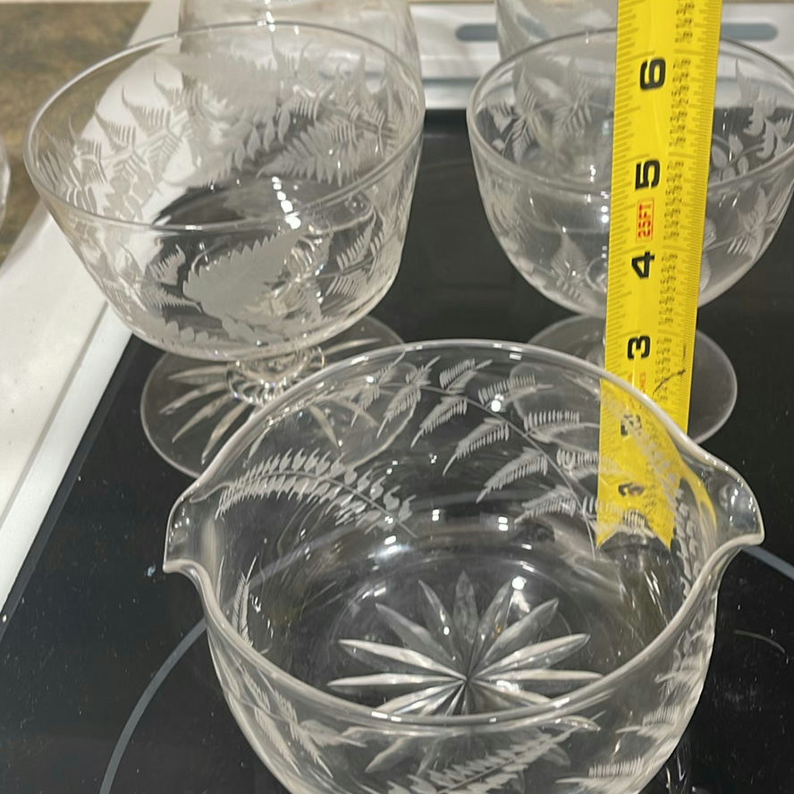 Antique Etched Fern Glassware - image 20 of 22