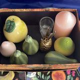 Pineapple Stand with Appetizer Forks, 6 Royal Vale Fruit Plates and Candles - thumbnail 2 of 10