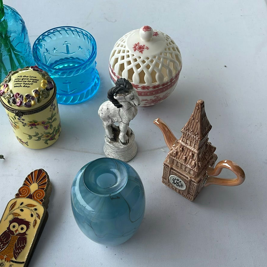 Porcelain Cherubs, Greek Plates, Wedgwood Pewter Vase and More - image 5 of 32
