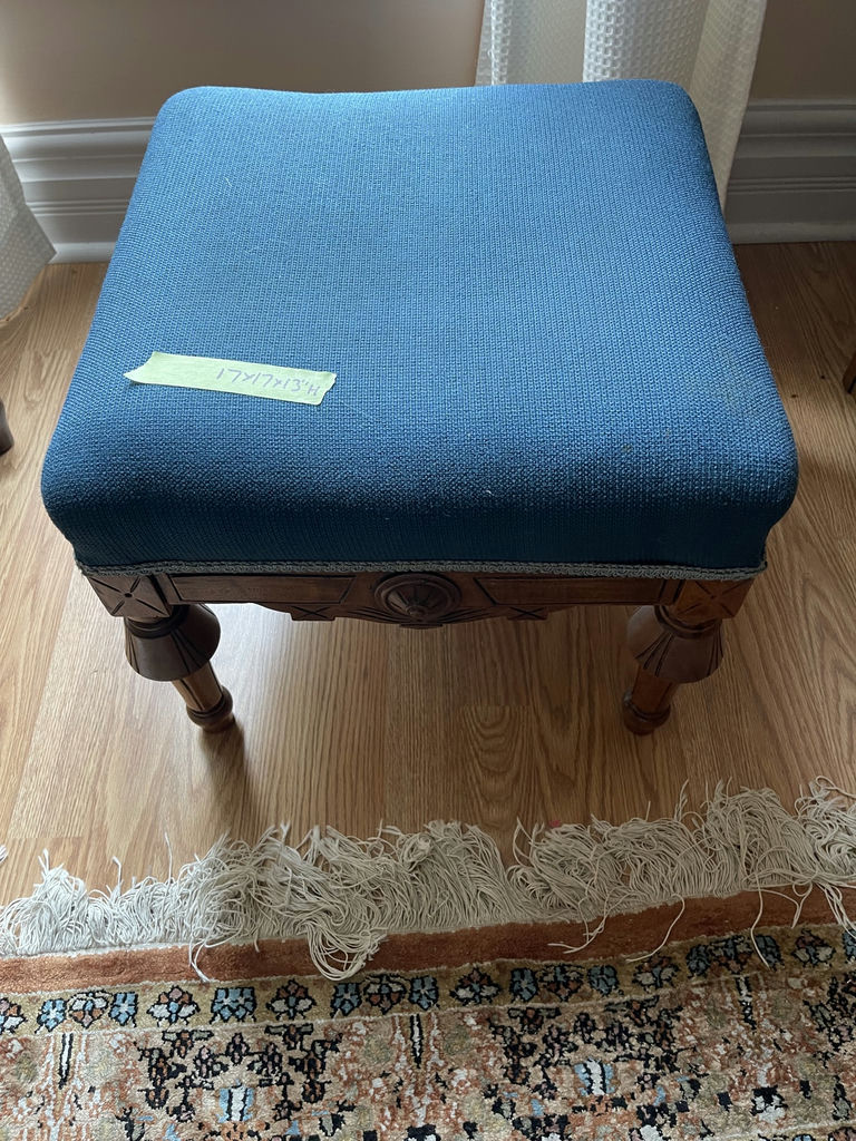Vintage Blue Stool - image 3 of 5
