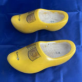 Vintage Yellow Wooden Dutch Shoes Clogs - thumbnail 2 of 5