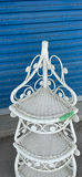 White Wicker Shelving Unit and Hanging Wicker Holder - thumbnail 3 of 8