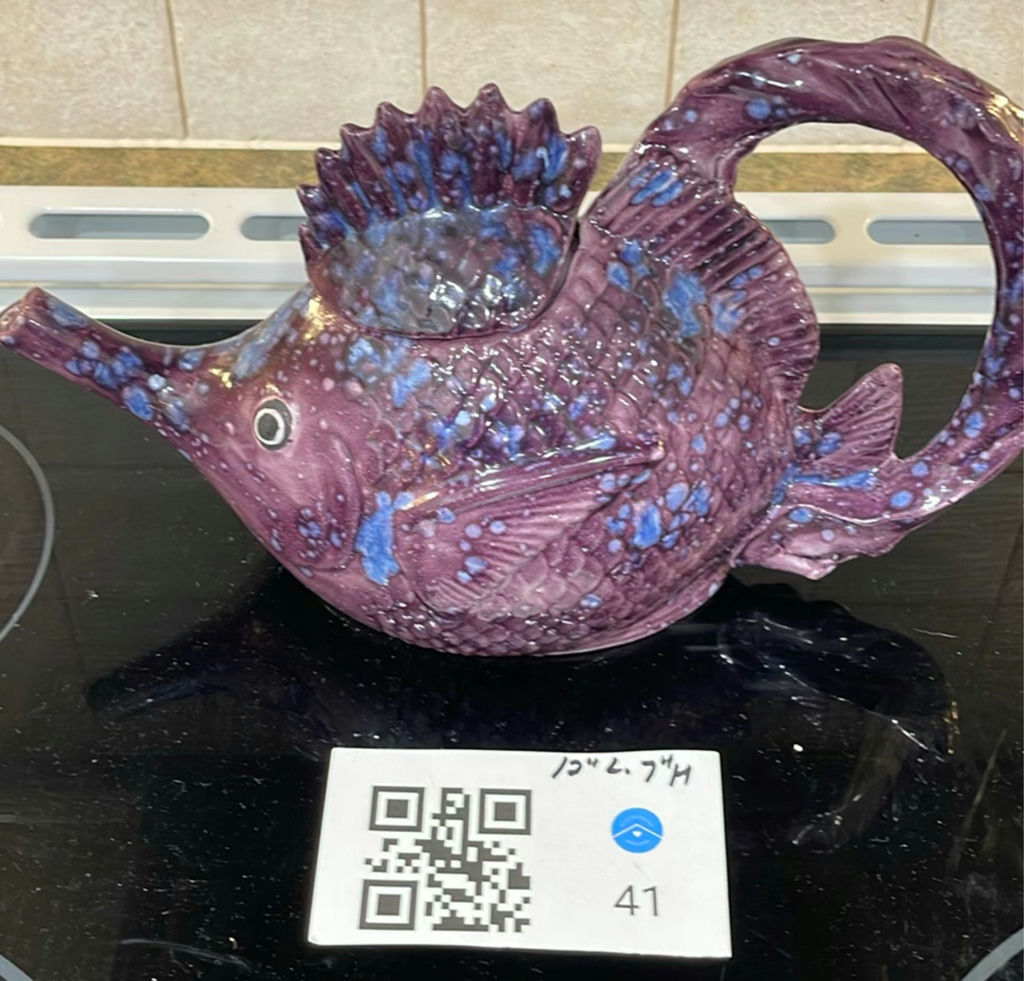 Purple Fish Teapot - image 1 of 9