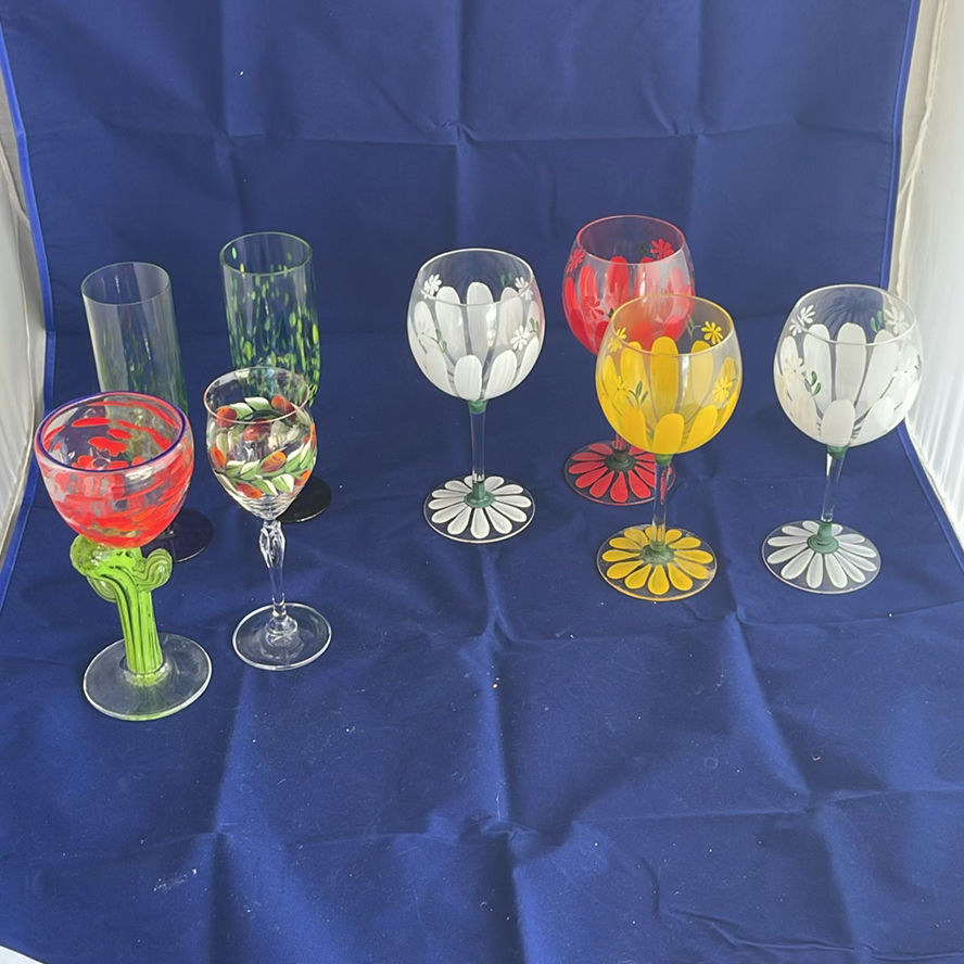 Hand Painted Wine Glasses - image 1 of 10