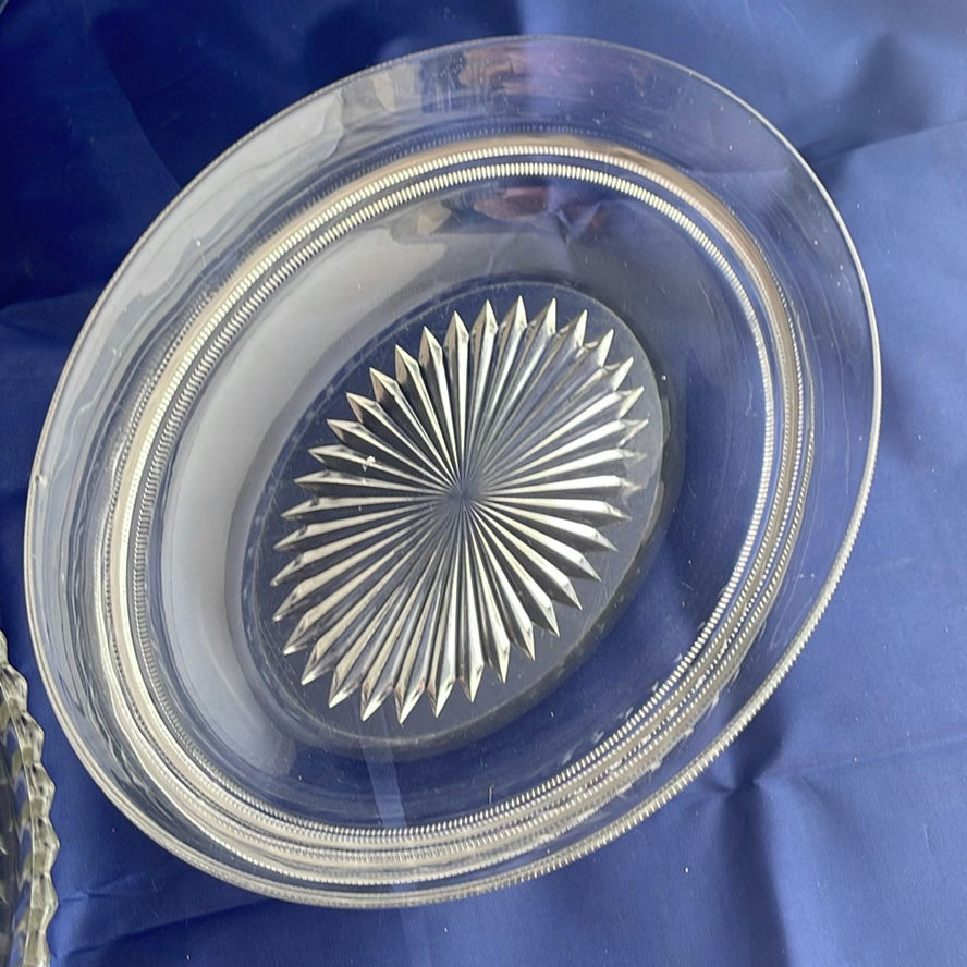 Glass Cake Stand, dish and bowl with cake server - image 3 of 10