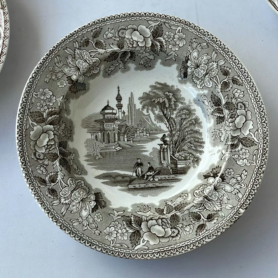 Antique Transferware and Antique Game Pie Dish - image 8 of 25