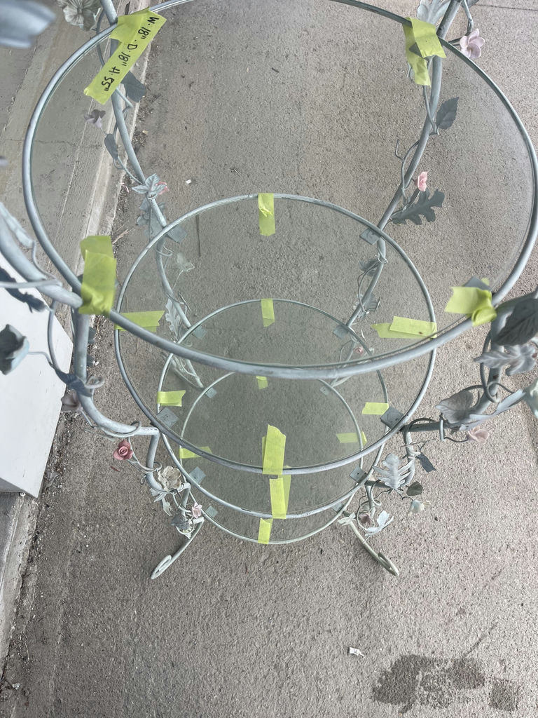 Multi Tiered Circular Glass And Metal Stand - image 3 of 9