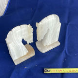 Vintage Onyx Marble Horse Head Bookends - thumbnail 5 of 6