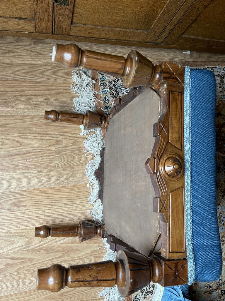 Vintage Blue Stool - image 4 of 5