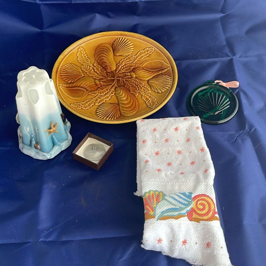 Shell Motif including Vintage Plate - image 1 of 11