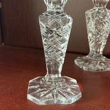Heirloom Mantle Clock, Crystal Candleholders, Vase - thumbnail 4 of 12