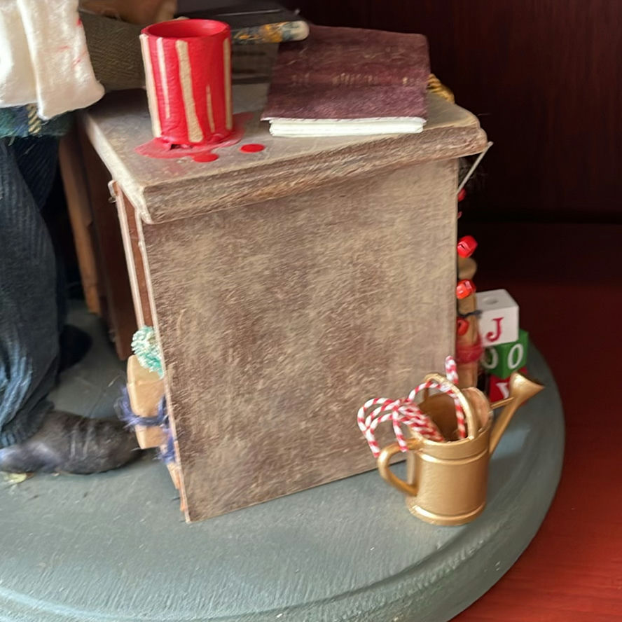 Handmade Santa in Canoe, Santa at Desk and on Wood - image 7 of 16