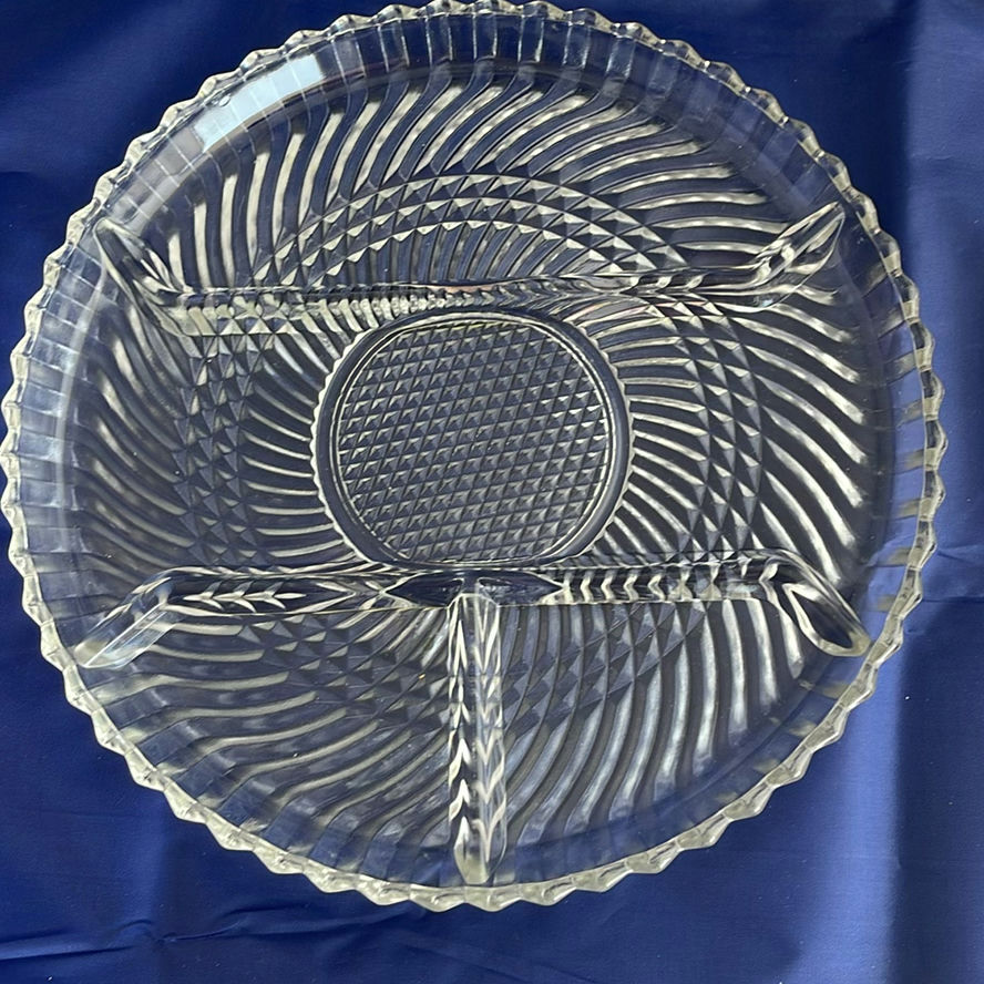 Glass Cake Stand, dish and bowl with cake server - image 2 of 10