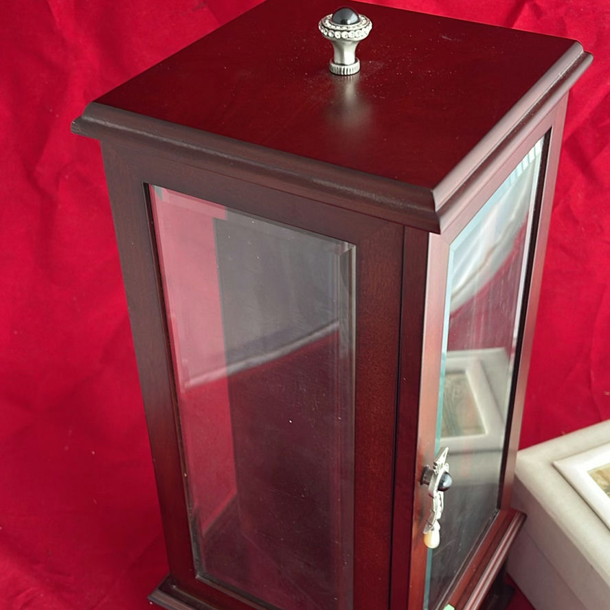 Wooden Jewelry Holder and Fabric Box - image 8 of 8